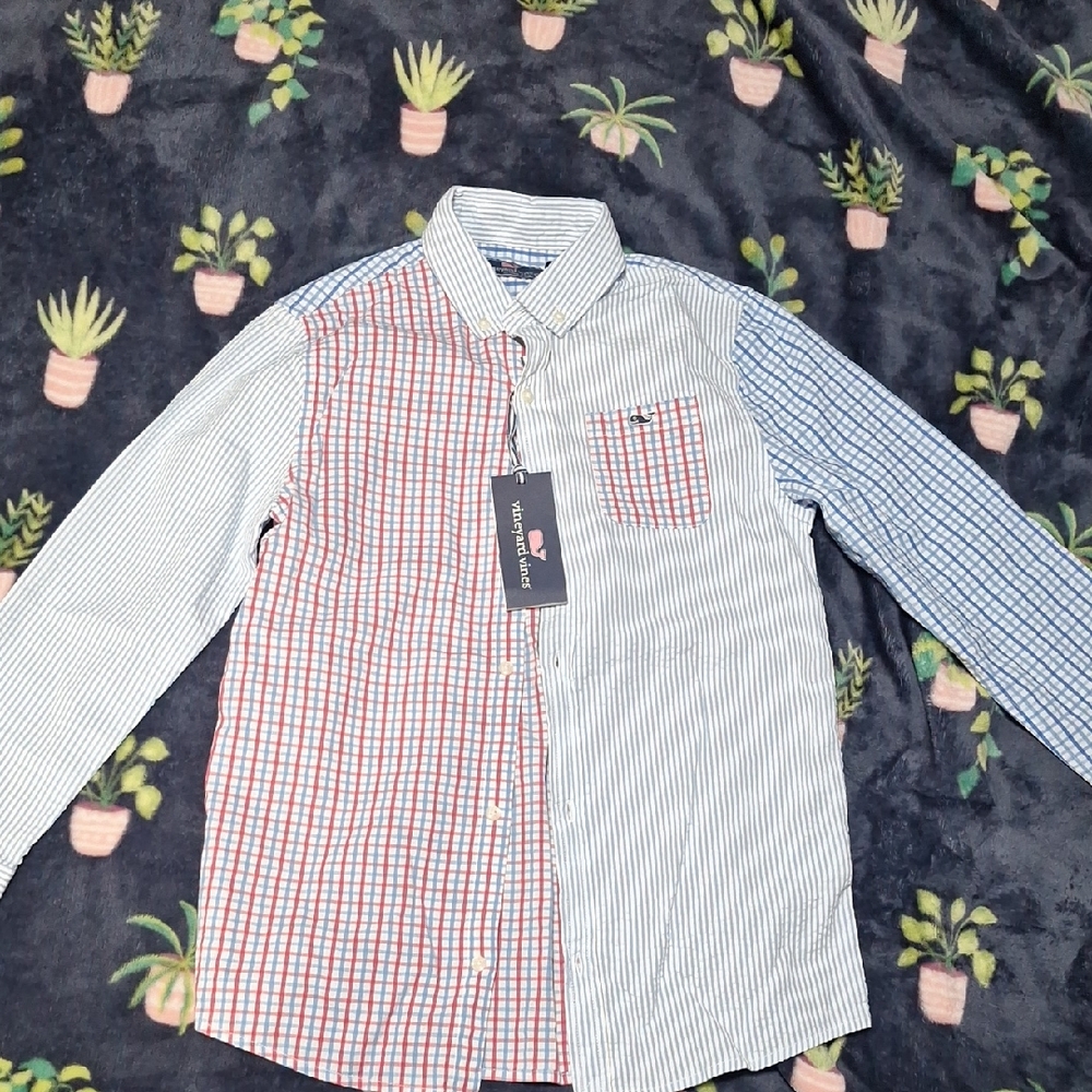 Vineyard Vines Red and Blue Patterned Shirt
